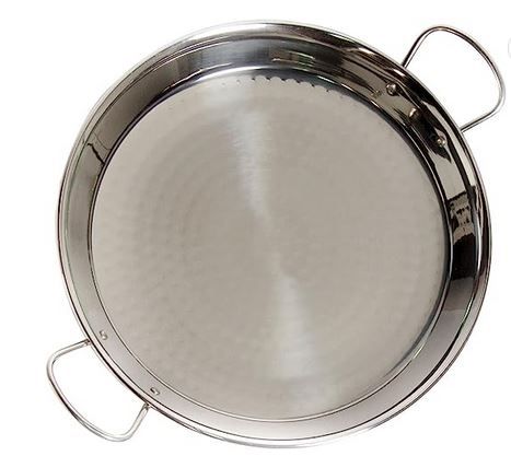 Paella recipiente acero